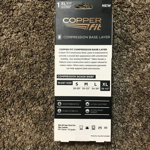 Copper Fit Compression Boxer Brief Men's XL 38"-40 - Picture 3 of 5